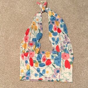 Amazon Multicolor Floral Crop Top